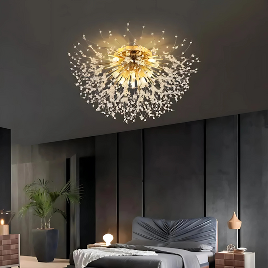 Lampadario in Cristallo RONDO Vivace, 8x G9, Diametro 60 cm, Lampadari in Cristallo Oro Lucido Titolo predefinito Alessandro Design