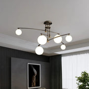 Lampadario con paralume rotondo, cupola PENTHOUSE, 6x G9, nero, metallo Lampadari moderni Titolo predefinito Alessandro Design