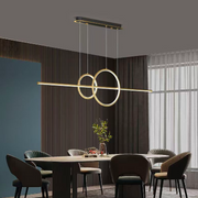 Lampadario LED a sospensione con telecomando CASSANDRA 40W, Lineare, Luce Fredda/Calda/Neutra, Dimmerabile, Dorato, Lampadari LED con Telecomando Titolo predefinito Alessandro Design