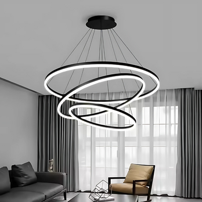 Lustra LED suspendata PAGANO 95W, Lumina Rece/Calda/Neutra, Negru, Inaltime Reglabila Lustre Moderne Default Title Alessandro Design