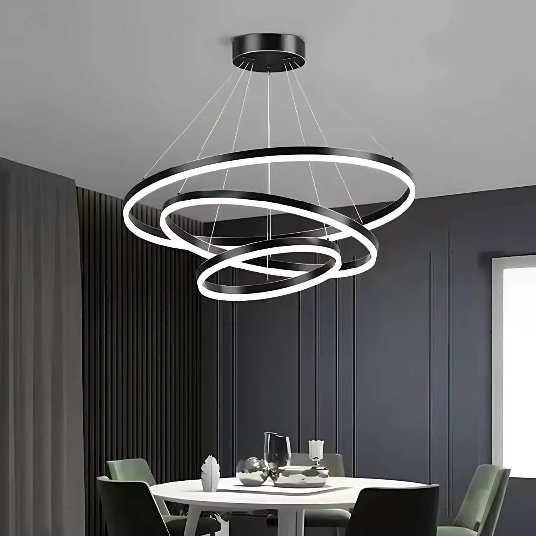 Lustra LED suspendata PAGANO 95W, Lumina Rece/Calda/Neutra, Negru, Inaltime Reglabila Lustre Moderne Default Title Alessandro Design