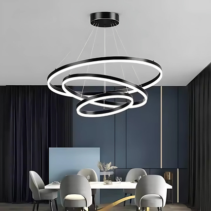 Lustra LED suspendata PAGANO 95W, Lumina Rece/Calda/Neutra, Negru, Inaltime Reglabila Lustre Moderne Default Title Alessandro Design