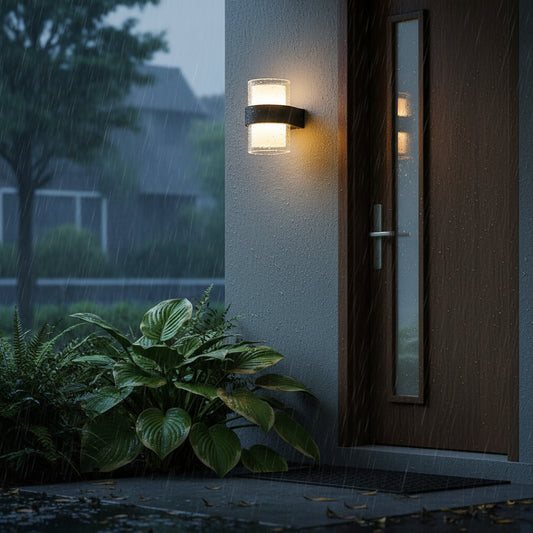MIRA Applique LED da Esterno, 9W, 2 Sorgenti Luminose, Luce Calda, Applique da Esterno Nero Titolo predefinito Alessandro Design