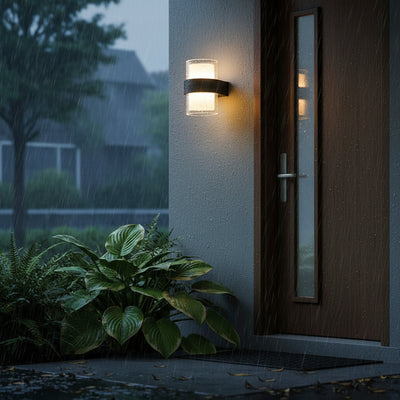 Applique LED da esterno MIRA, 9W, 2 Sorgenti Luminose, Luce Calda, Nero