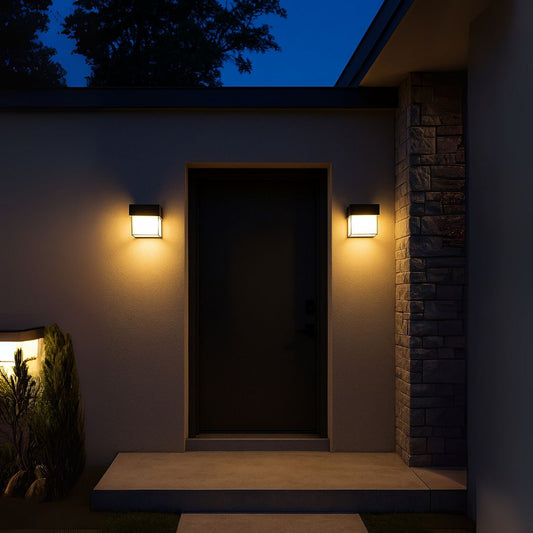 AMIRA Lampada da Parete per Esterno LED, 1 Sorgente Luminosa, Luce Calda, Lampada da Parete per Esterno Nera Titolo predefinito Alessandro Design