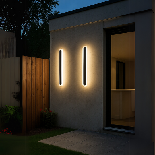 Lampada da parete per esterno SUHA a LED, lunghezza 90 cm, 13 W, IP65, metallo, lineare, nera. Lampada da parete per esterno. Titolo predefinito Alessandro Design