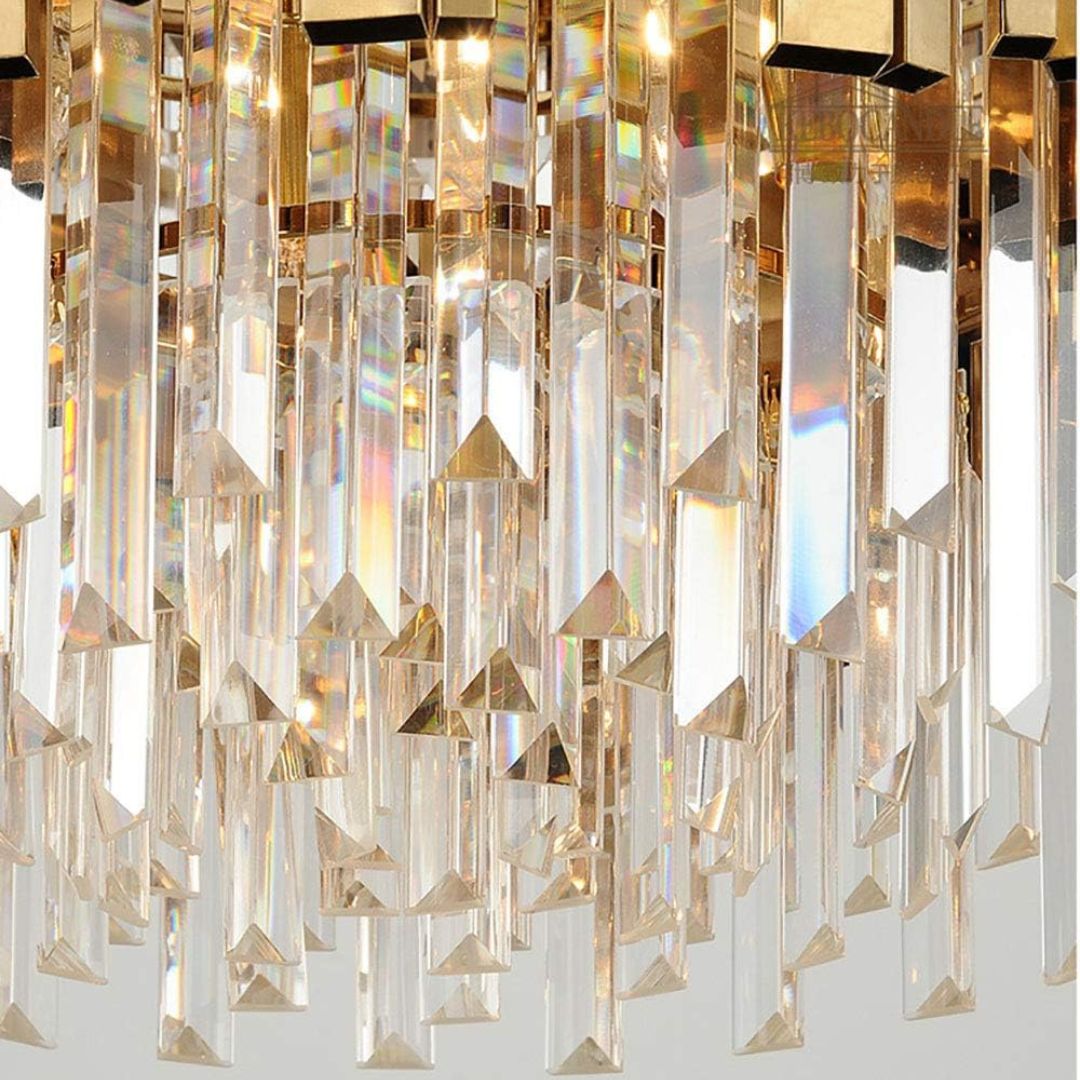 Candelabri di cristallo BLOIS Magno, 8x E14, diametro 60 cm, oro, altezza regolabile Candelabri di cristallo Titolo predefinito Alessandro Design