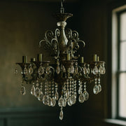 SANSSOUCI Lampadario in cristallo Magno, 8xE14, diametro 65 cm, lampadari classici in ottone antico Titolo predefinito Alessandro Design