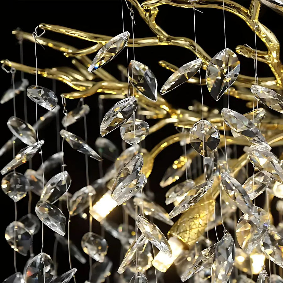 Lampadario di cristallo WALTZ Rhapsody, 9x G9, oro, 80 cm, altezza regolabile Lampadari di cristallo Titolo predefinito Alessandro Design