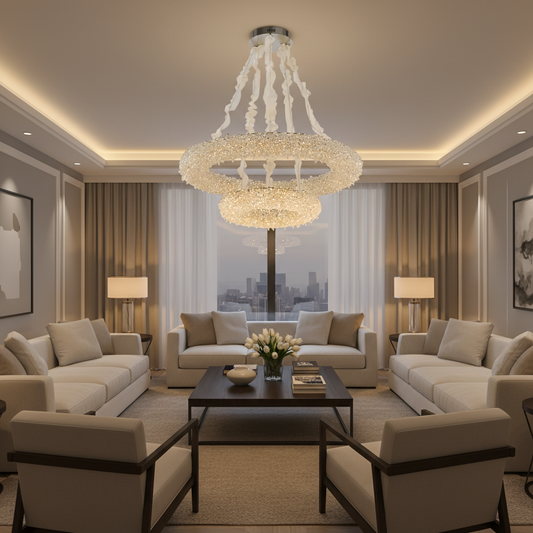 Lampadario di Cristallo con Telecomando, PRAGUE Imperio, 78W, Diametro 71cm, Luce Fredda/Calda/Neutra, Oro, Altezza Regolabile Lampadario a LED con Telecomando Titolo predefinito Alessandro Design