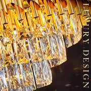 Lampadario di cristallo VERSAILLES Magno 8x E14, diametro 60 cm, oro, altezza regolabile Lampadario di cristallo Titolo predefinito Alessandro Design