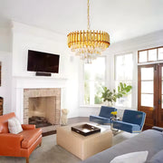 Lampadario di cristallo VERSAILLES Magno 8x E14, diametro 60 cm, oro, altezza regolabile Lampadario di cristallo Titolo predefinito Alessandro Design