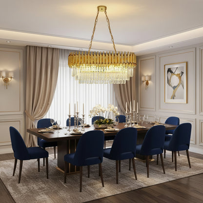 Lampadario di cristallo VERSAILLES Regalis 10xE14, diametro 80 cm, oro, altezza regolabile Lampadari di cristallo Titolo predefinito Alessandro Design