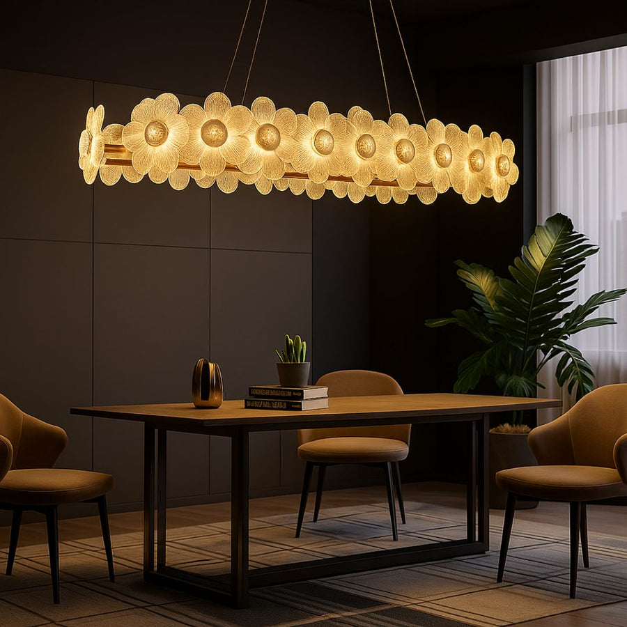 Lampadario in cristallo Cadenza Allegro, 80 W, luce calda/neutra/fredda, altezza regolabile, lampadari in cristallo color oro Titolo predefinito Alessandro Design