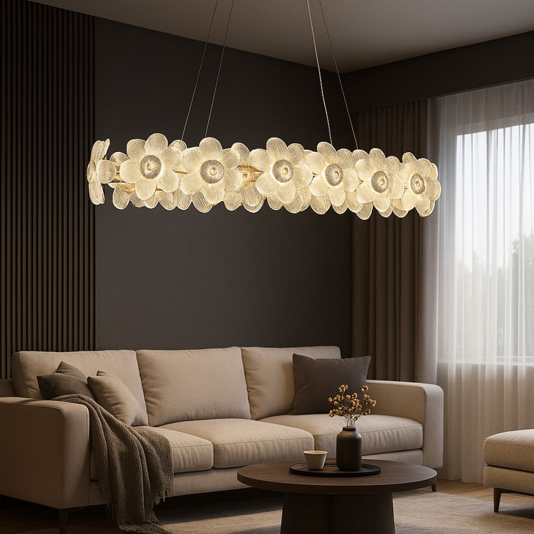 Lampadario in cristallo Cadenza Allegro, 80 W, luce calda/neutra/fredda, altezza regolabile, lampadari in cristallo color oro Titolo predefinito Alessandro Design