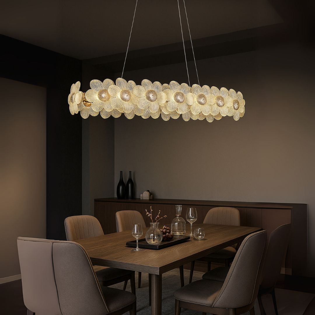 Lampadario in cristallo Cadenza Allegro, 80 W, luce calda/neutra/fredda, altezza regolabile, lampadari in cristallo color oro Titolo predefinito Alessandro Design