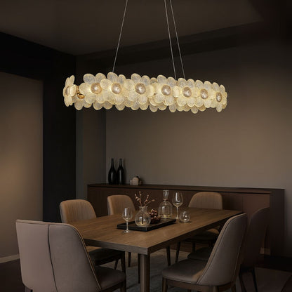 Lampadario in cristallo Cadenza Allegro, 80 W, luce calda/neutra/fredda, altezza regolabile, lampadari in cristallo color oro Titolo predefinito Alessandro Design