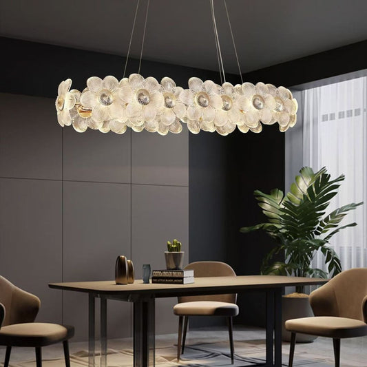 Lampadario in cristallo Cadenza Allegro, 80 W, luce calda/neutra/fredda, altezza regolabile, lampadari in cristallo color oro Titolo predefinito Alessandro Design