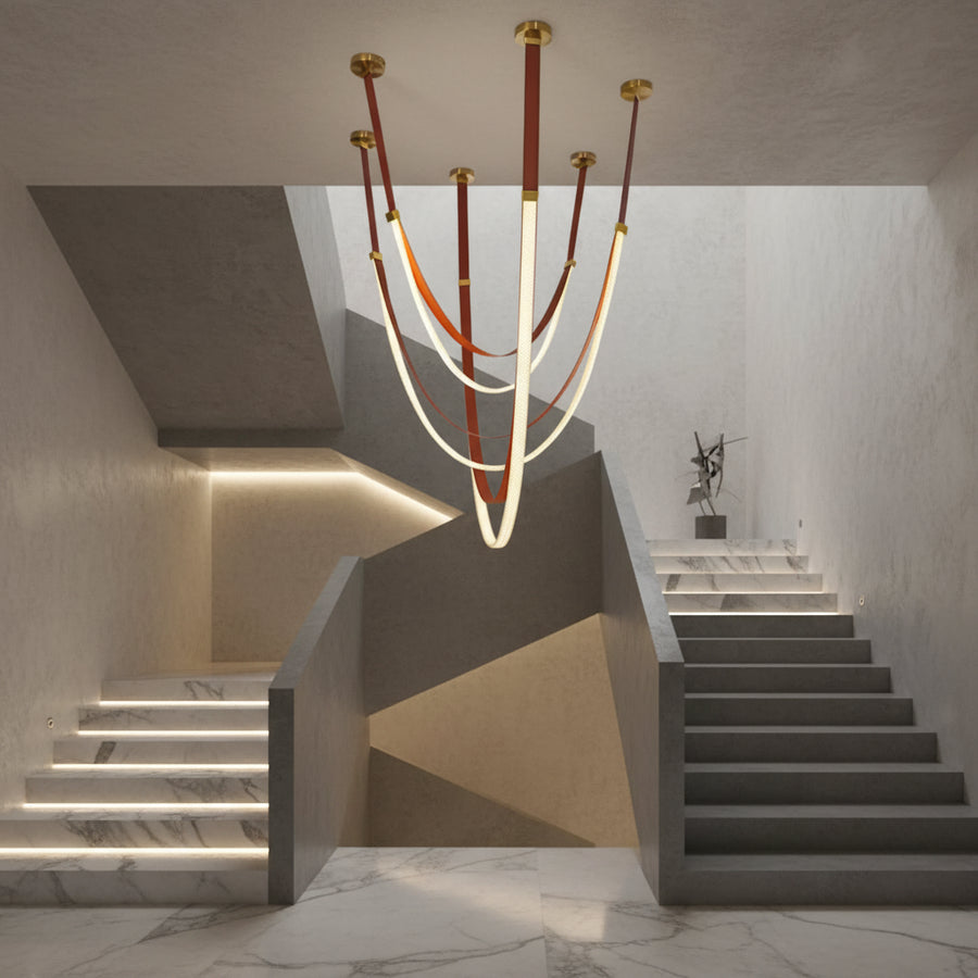 Candelabro Moderno, LED, ARIA Largo, 34W, Luce calda, Marrone Candelabro Moderno Titolo predefinito Alessandro Design