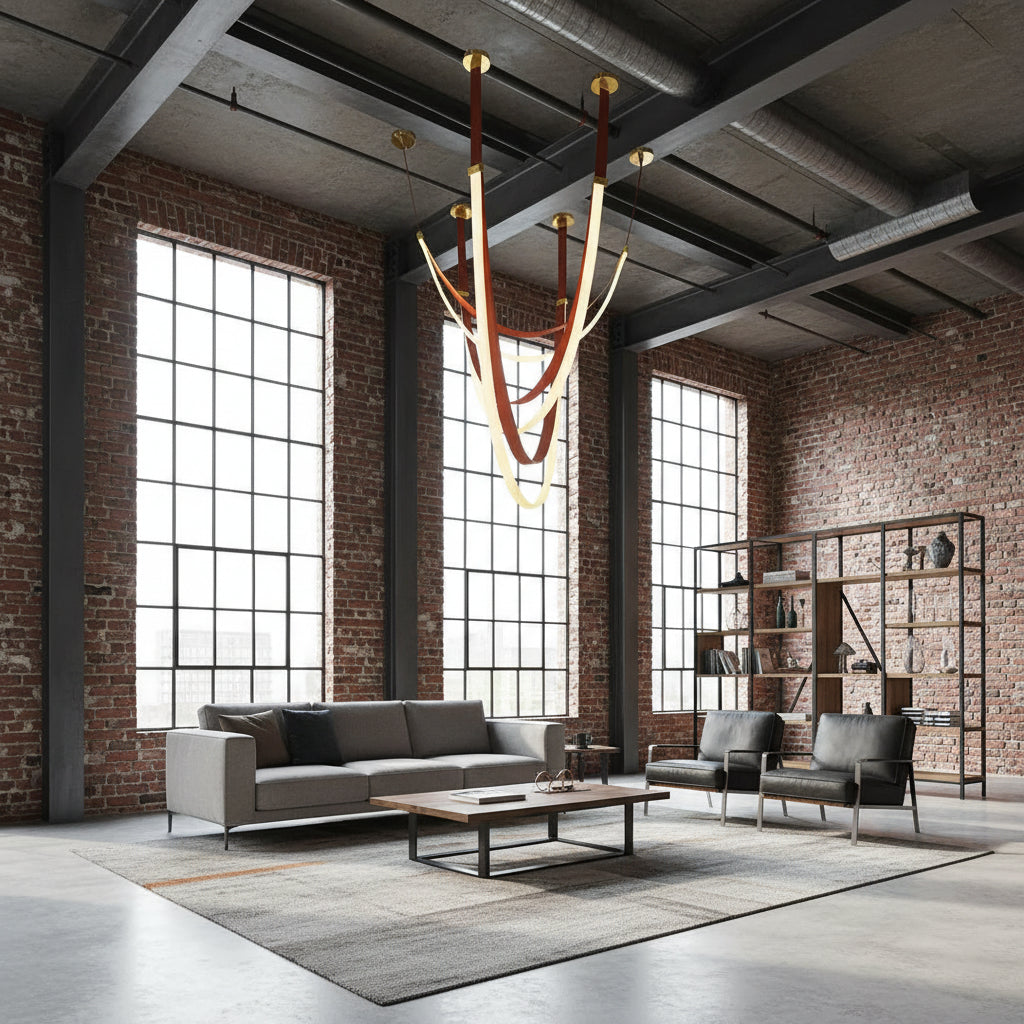 Candelabro Moderno, LED, ARIA Largo, 34W, Luce calda, Marrone Candelabro Moderno Titolo predefinito Alessandro Design