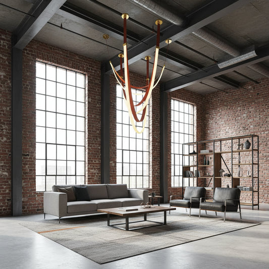 Candelabro Moderno, LED, ARIA Largo, 34W, Luce calda, Marrone Candelabro Moderno Titolo predefinito Alessandro Design