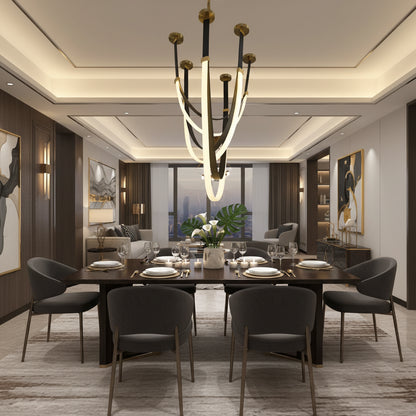 Lampadario Moderno, LED, ARIA Largo, 31W, Luce Calda, Nero Lampadari Moderni Titolo predefinito Alessandro Design