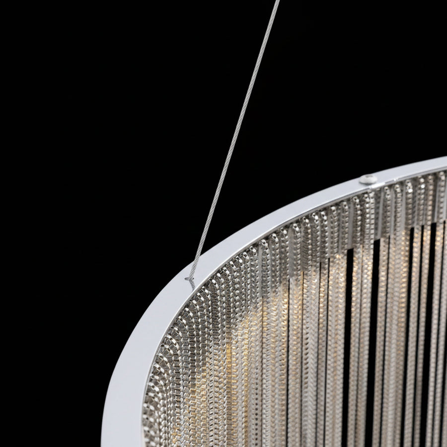 Lampadario LED a sospensione con telecomando ILLUMINA MAGNUS, 38W, Luce Fredda/Calda/Neutra, Dimmerabile, Candelabro Moderno Argento Titolo predefinito Alessandro Design