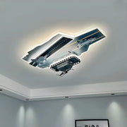 Lampadario LED per bambini AIRCRAFT, 128W, Luce Fredda/Calda/Neutra, Grigio Aeronautico Lampadari per bambini Titolo predefinito Alessandro Design