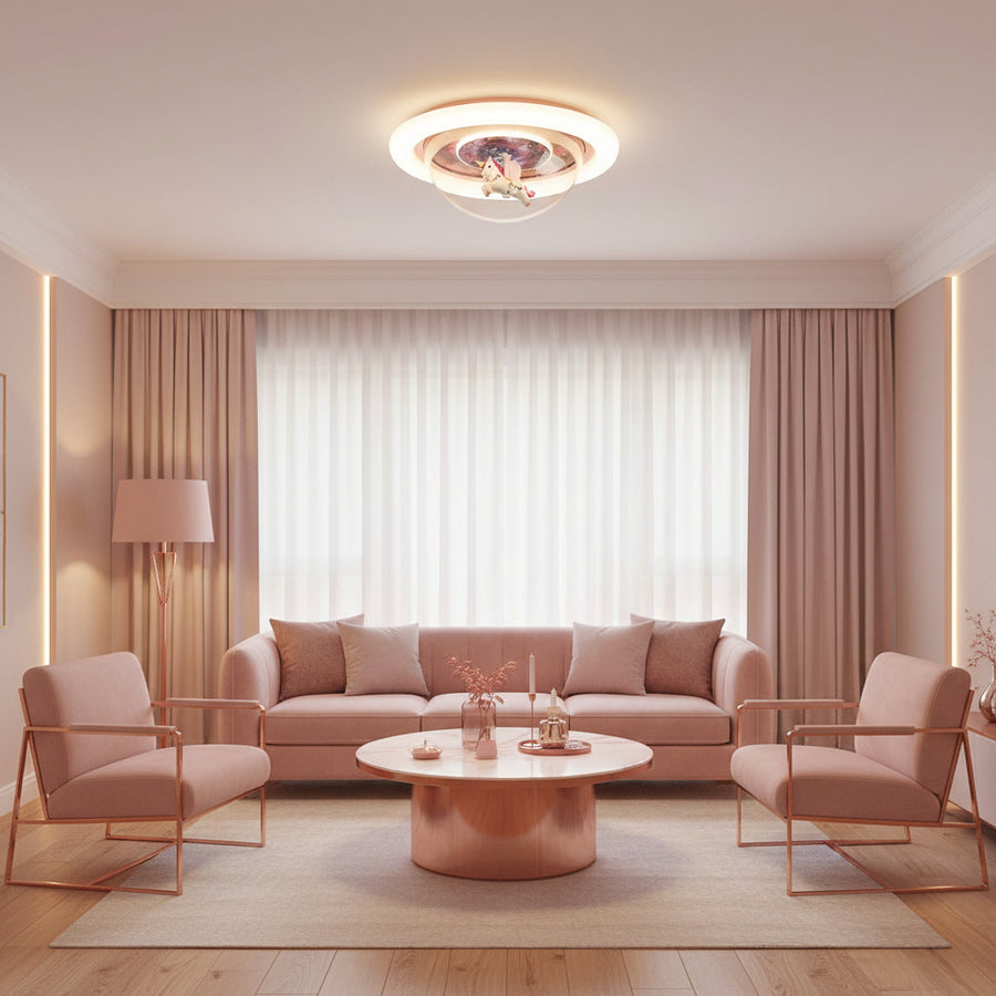 Lampadario LED UNICORN, 60W, 50cm, Luce Fredda/Calda/Neutra, Rosa Lampadari per bambini Titolo predefinito Alessandro Design