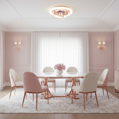Lampadario LED UNICORN, 60W, 50cm, luce Fredda/Calda/Neutra, Rosa