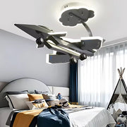 Lampadario LED per Bambini FIGHTER, Tipo Aereo, 100W, Luce Fredda/Calda/Neutra, Grigio Aeronautico Lampadari per Bambini Titolo predefinito Alessandro Design