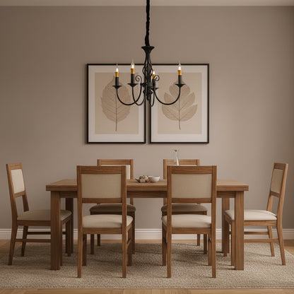 Lampadario VINTAGE, Tipo a sospensione, ANJOU, Circolare, 3xE14, Metallo, Nero Lampadari vintage Titolo predefinito Alessandro Design