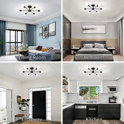 Lampadario Mikkos 6XE27, diametro 49cm, Lampadari Moderni Nero Titolo predefinito Alessandro Design