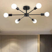 Lampadario Mikkos 6XE27, diametro 49cm, Lampadari Moderni Nero Titolo predefinito Alessandro Design