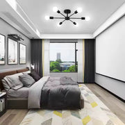 Lampadario Mikkos 6XE27, diametro 49cm, Lampadari Moderni Nero Titolo predefinito Alessandro Design