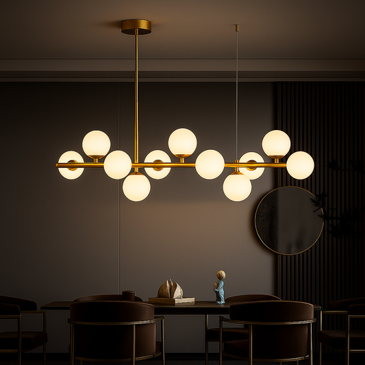 Lampadario moderno a lampadina LOFT Pavilion, 11x G9, oro, metallo, altezza regolabile Lampadari moderni Titolo predefinito Alessandro Design
