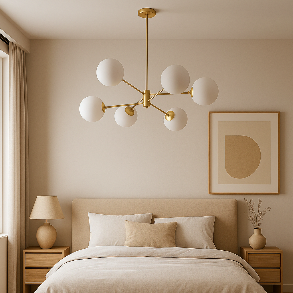 Lampadario a sospensione LOFT, 6x E27, Lampadari moderni color oro Titolo predefinito Alessandro Design