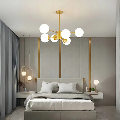 Lampadario a sospensione LOFT, 6x E27, Lampadari moderni color oro Titolo predefinito Alessandro Design