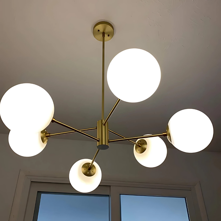 Lampadario a sospensione LOFT, 6x E27, Lampadari moderni color oro Titolo predefinito Alessandro Design
