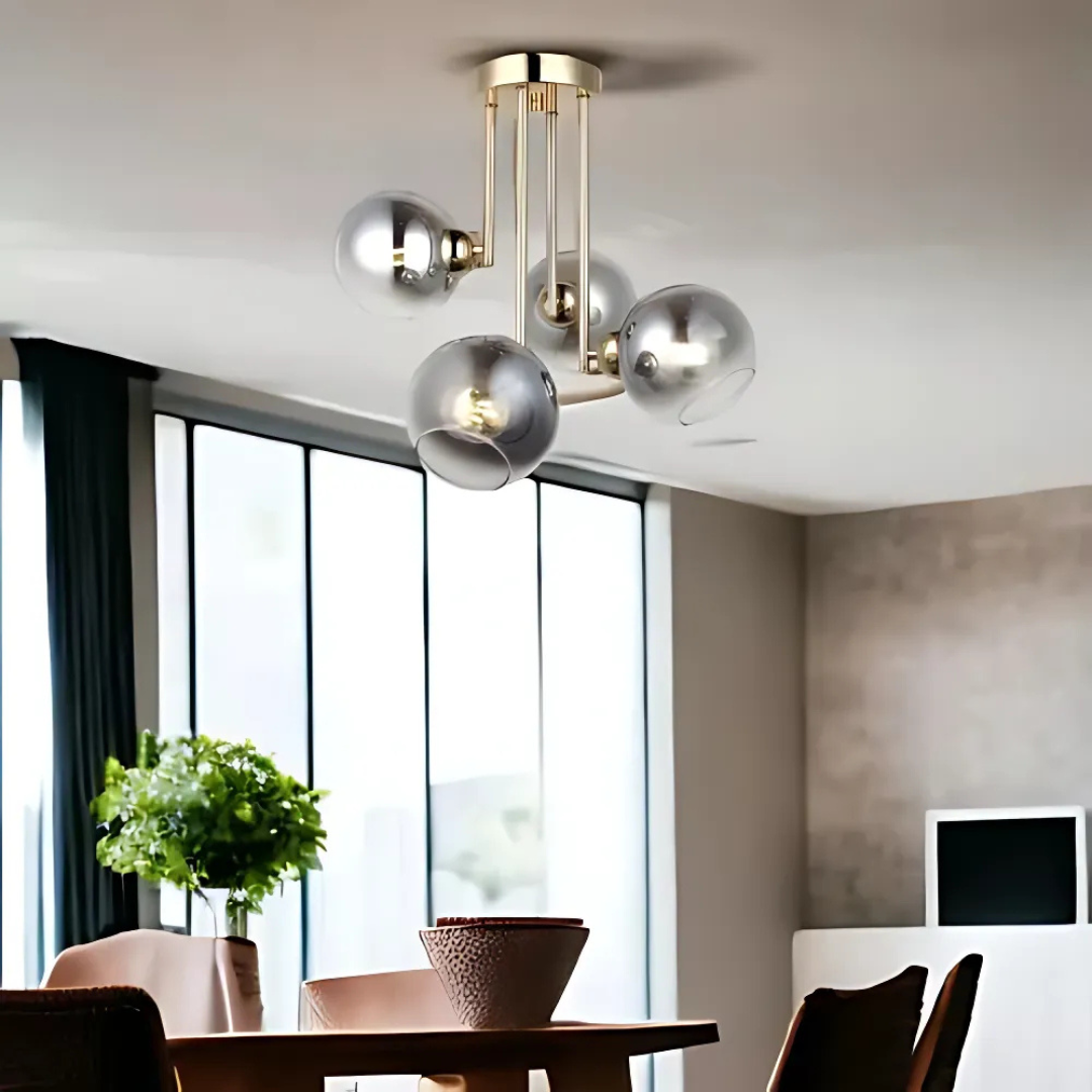 Lampadario moderno MODUS a lampadina, 4x E27, Oro, Metallo Lampadari moderni Titolo predefinito Alessandro Design