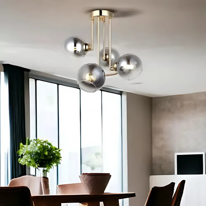 Lampadario moderno MODUS a lampadina, 4x E27, Oro, Metallo Lampadari moderni Titolo predefinito Alessandro Design