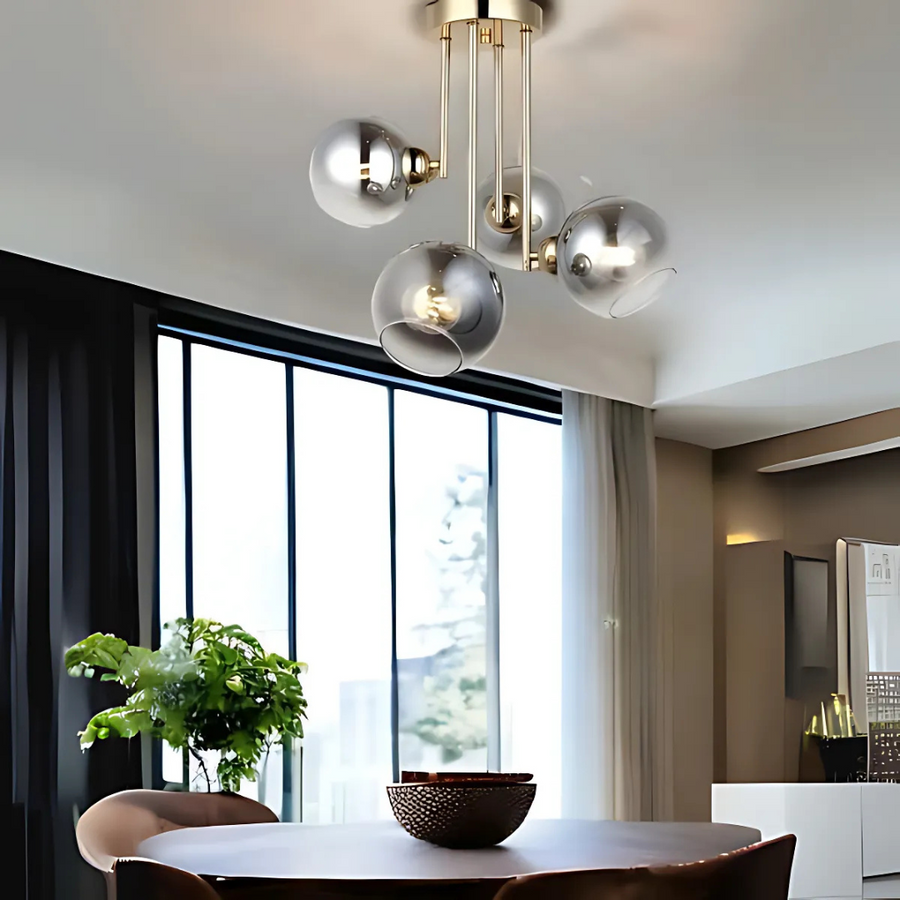 Lampadario moderno MODUS a lampadina, 4x E27, Oro, Metallo Lampadari moderni Titolo predefinito Alessandro Design