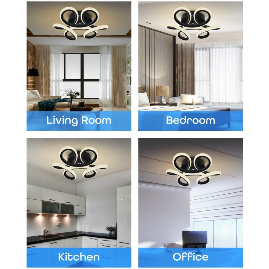 Lampadario LED VERTEX HELIX, 65W, Luce Fredda/Calda/Neutra, Lampadari LED Neri Titolo predefinito Alessandro Design