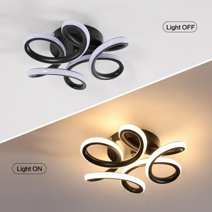 Lampadario LED VERTEX HELIX, 65W, Luce Fredda/Calda/Neutra, Lampadari LED Neri Titolo predefinito Alessandro Design