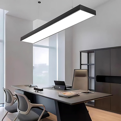 Lampadario a sospensione a LED DARIN, 120cm, 23W, Altezza Regolabile, Luce Fredda, Nero