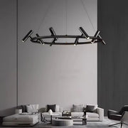 Lampadario LED Harman, 29W, 8 Sorgenti, Luce Neutra, Nero Lampadari Moderni Titolo predefinito Alessandro Design