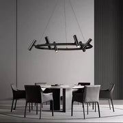 Lampadario LED Harman, 29W, 8 Sorgenti, Luce Neutra, Nero Lampadari Moderni Titolo predefinito Alessandro Design