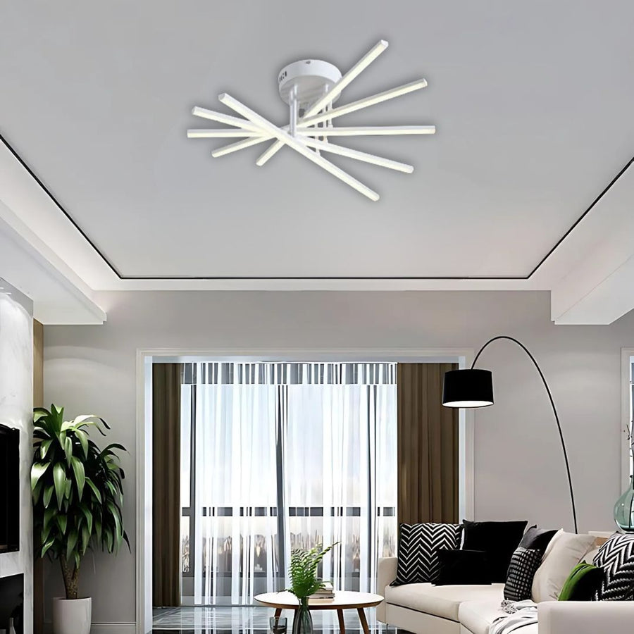 Lampadario LED con Telecomando GIO, 90W, 5 Elementi, Luce Fredda/Calda/Neutra, Dimmerabile, Lampadario LED Bianco con Telecomando Titolo predefinito Alessandro Design