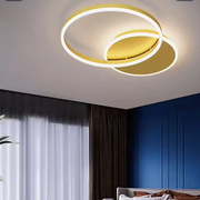 Lampadario a LED con telecomando RINOVA 47W, 2 cerchi, Luce Fredda/Calda/Neutra, Dimmerabile, Oro Lucido Lampadario a LED con telecomando Titolo predefinito Alessandro Design