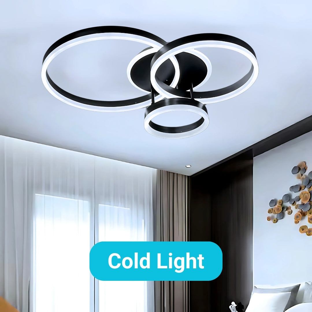 Lampadario LED con telecomando RIGA LILITH, 68W, 3 Cerchi, Luce Fredda/Calda/Neutra, Dimmerabile, Nero Lampadari LED con telecomando Titolo predefinito Alessandro Design